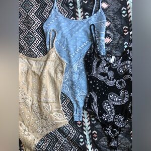 Bundle of 4 Paisley Onesie/Bodysuits Size-S